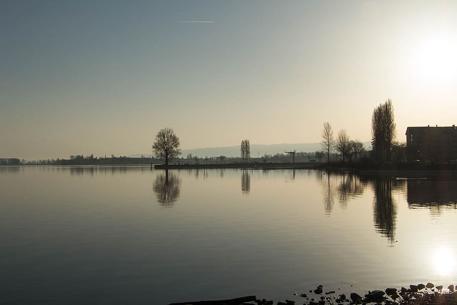 waters, reflection, dawn, river, sky, lake, tranquility, scenics - nature HD wallpaper