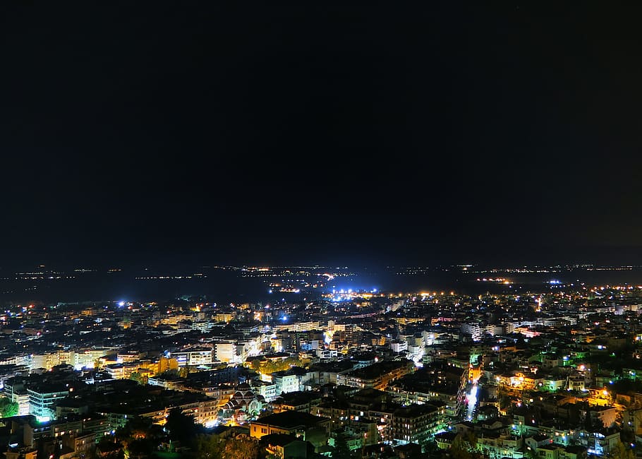 architecture, building, infrastructure, dark, night, sky, city HD wallpaper