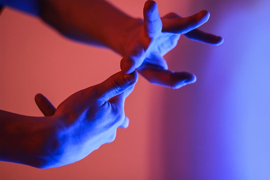 person showing hand gesture, person making sign with hands, wrist HD wallpaper