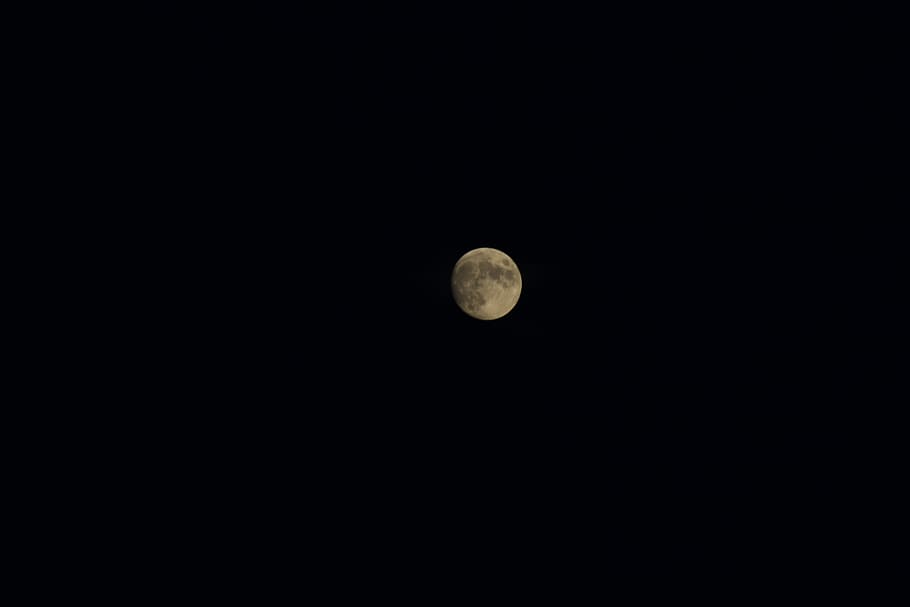 Night, Yellow, Full Moon, black, naechlich, moon at night, astronomy HD wallpaper