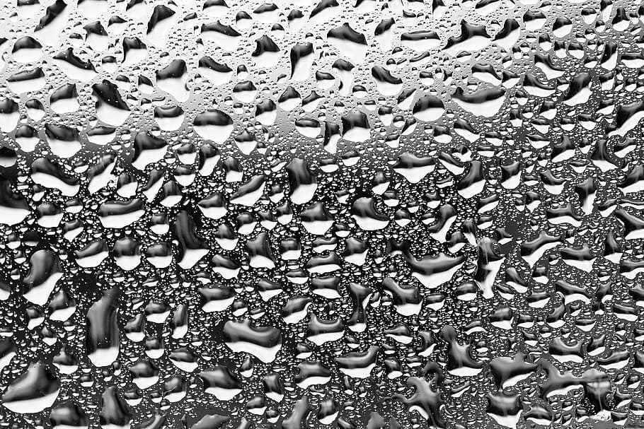 drop, raindrop, glass, gray, full frame, backgrounds, no people HD wallpaper