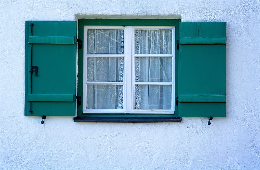 window, old, folding shutters, atmosphere, farmhouse, facade HD wallpaper