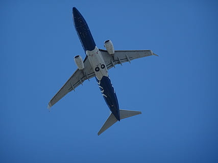 aircraft, wing, engine, detail, sky, blue, fly, aircraft wing HD wallpaper