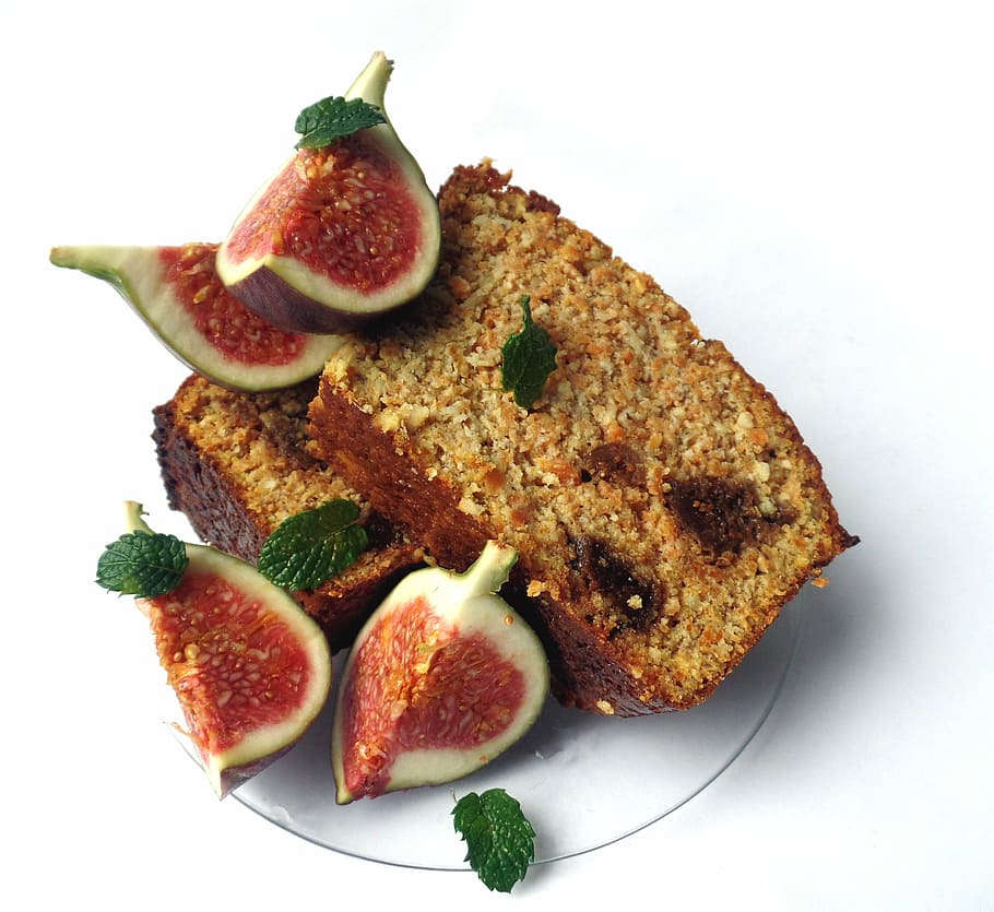 cake, figs, sweet, fruit, eat, food, dried fruit, nutrition, HD wallpaper