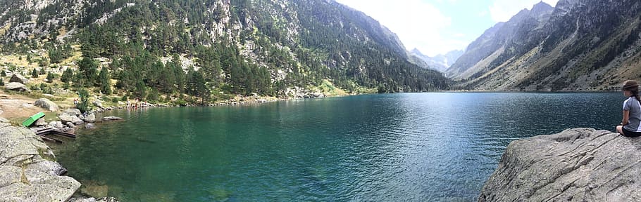 Panorama, Landscape, Mountain, nature, water, lake, scenics HD wallpaper