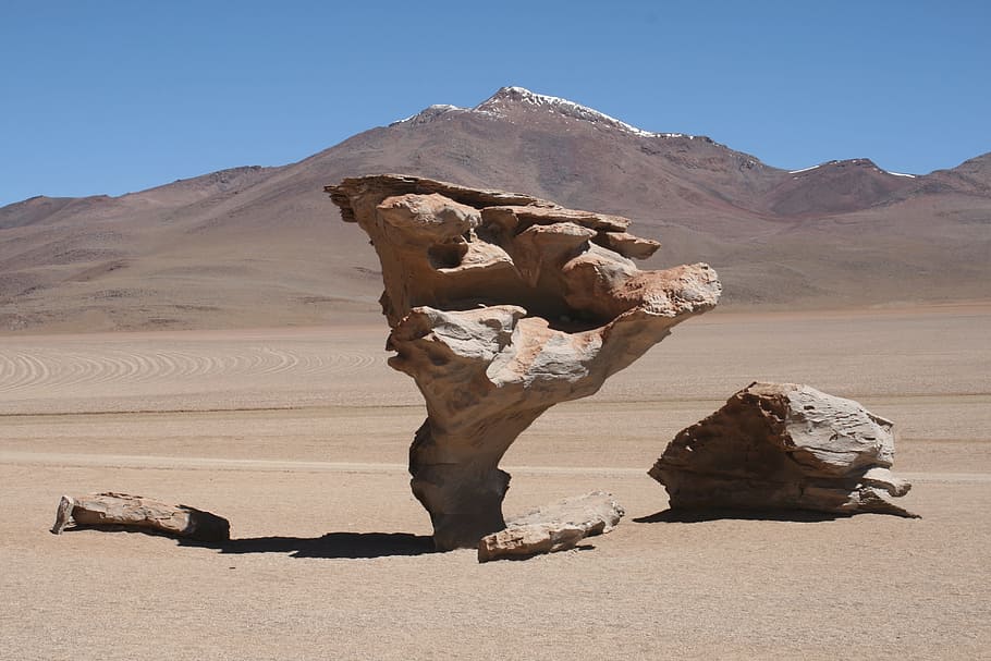 rock formation on desert, Life, Atacama, Chile, nature, landscape