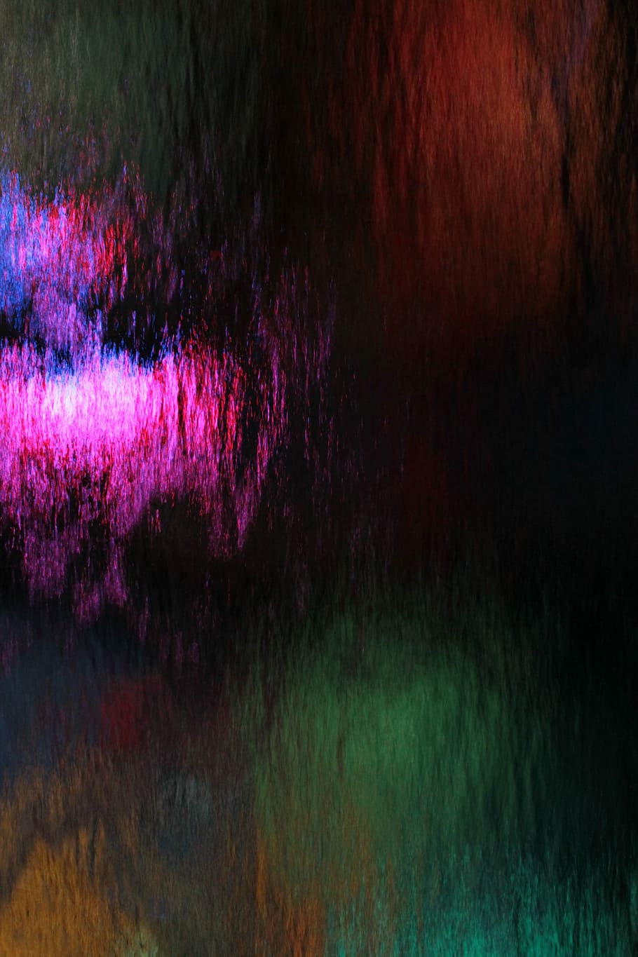 Abstract, Colours, Water, Blurred, artistic, lights, night HD wallpaper
