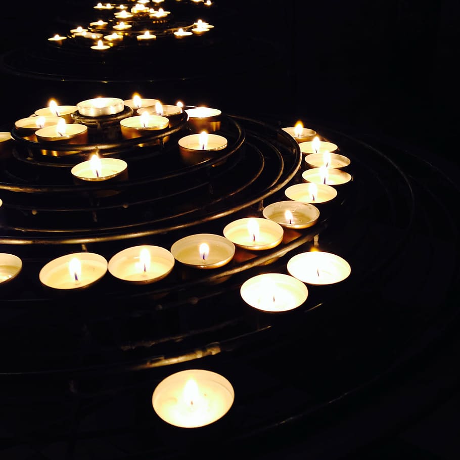 abstract, art, bright, burnt, candle, color, dark, design, flame HD wallpaper