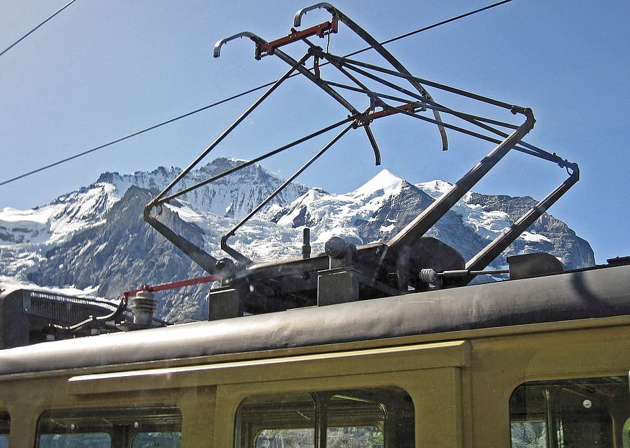 Wengernalpbahn, Virgin, Bernese Oberland, pantograph, catenary, HD wallpaper