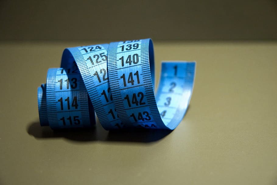 blue tape measure, centimeters, measurement, slimming, accuracy, HD wallpaper