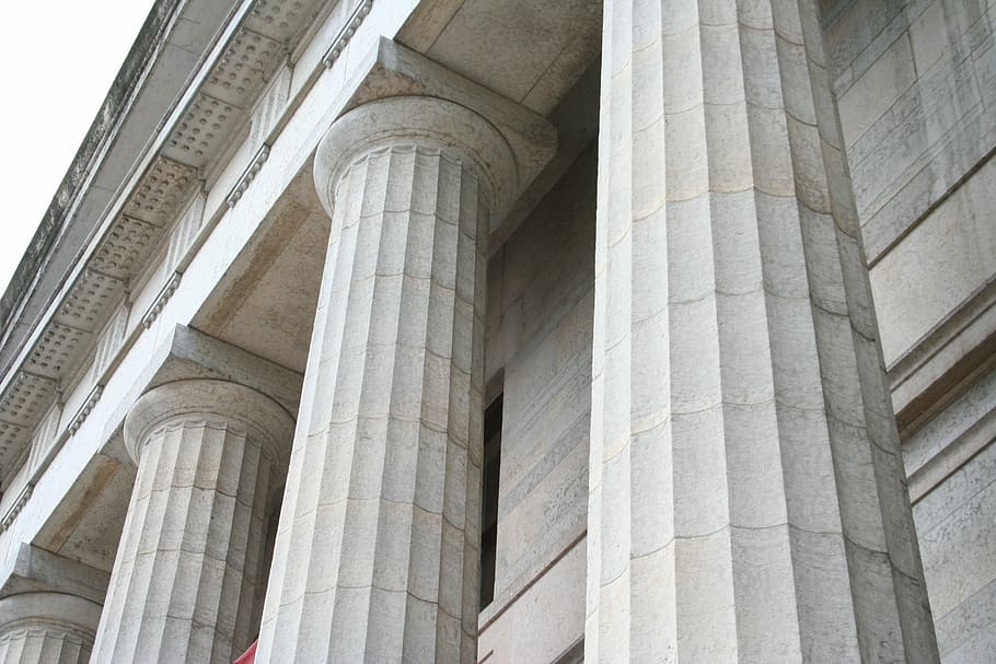 Columns, Washington, Congress, architectural column, architecture HD wallpaper