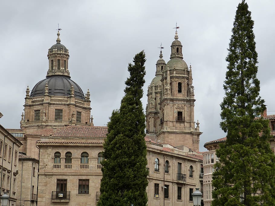 salamanca, spain, historically, castile, facade, church, dom