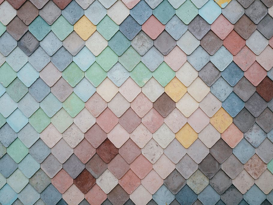 assorted-color tile lot, tiles shapes, texture, pattern, art HD wallpaper