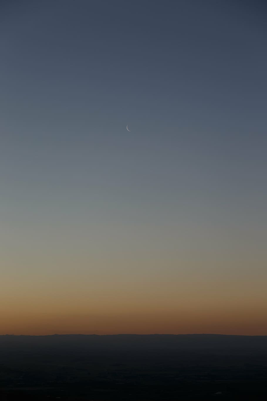 aerial shot of sky, nature, clouds, sunset, moon, beauty in nature HD wallpaper