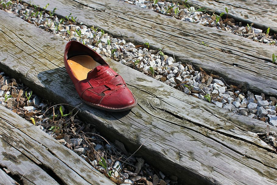 wood, gray, nature, shoe, wood - material, day, pair, high angle view HD wallpaper