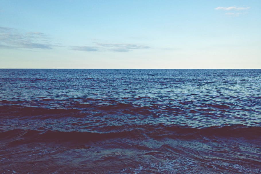 high angle view of body of water, open ocean during daytime, sea