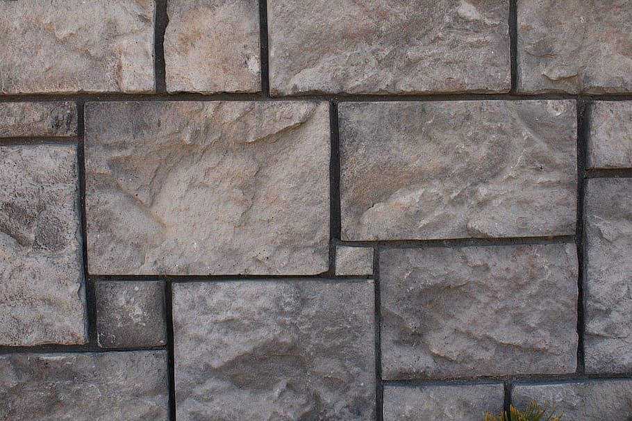 stone, wall, blocks, background, gray, construction, full frame HD wallpaper