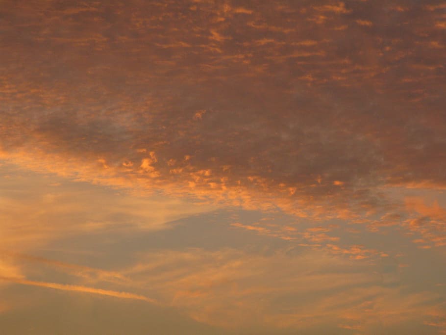 Evening, Sunset, Clouds, Outdoors, sky, scenic, tranquil, stratosphere HD wallpaper
