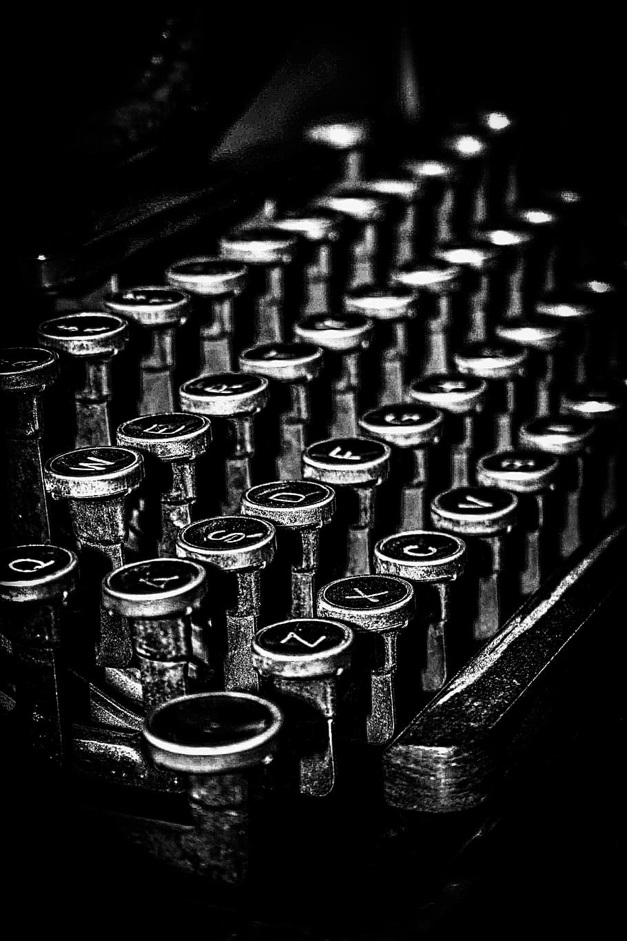 technology, typewriter, equipment, industry, indoors, metal HD wallpaper