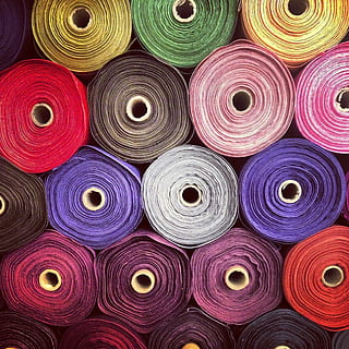 assorted-color textiles, Fabric, Rolls, Colours, colorful, full frame HD wallpaper