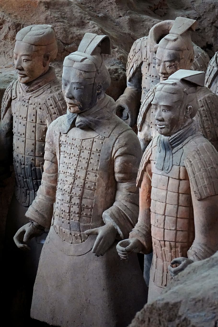terracotta army, terracotta warriors, xi'an, china, sculpture