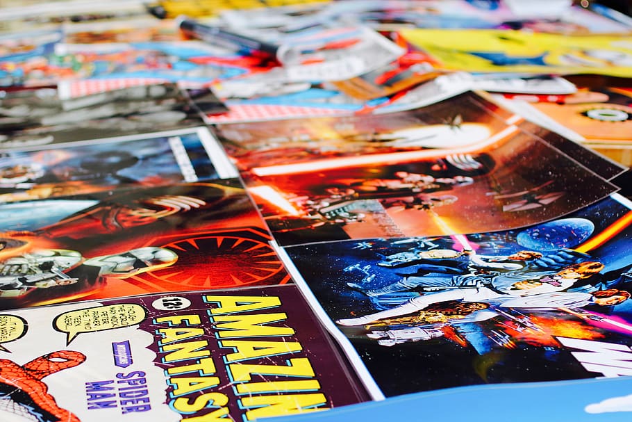 folders, comiccon, dortmund, fair, figures, spiderman, event HD wallpaper