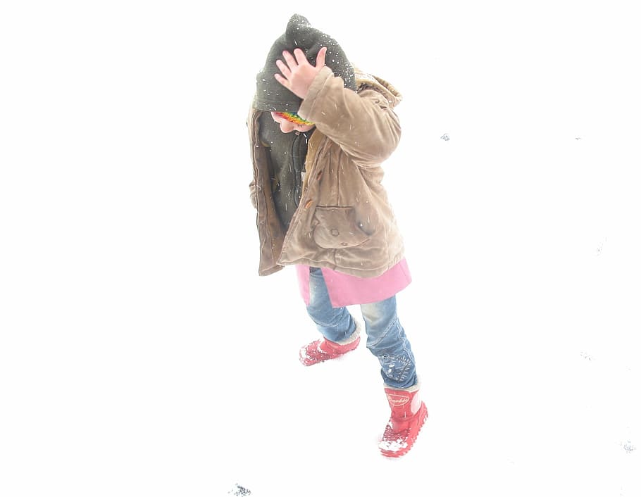 child, winter, cold, snow, student, girl, white background HD wallpaper