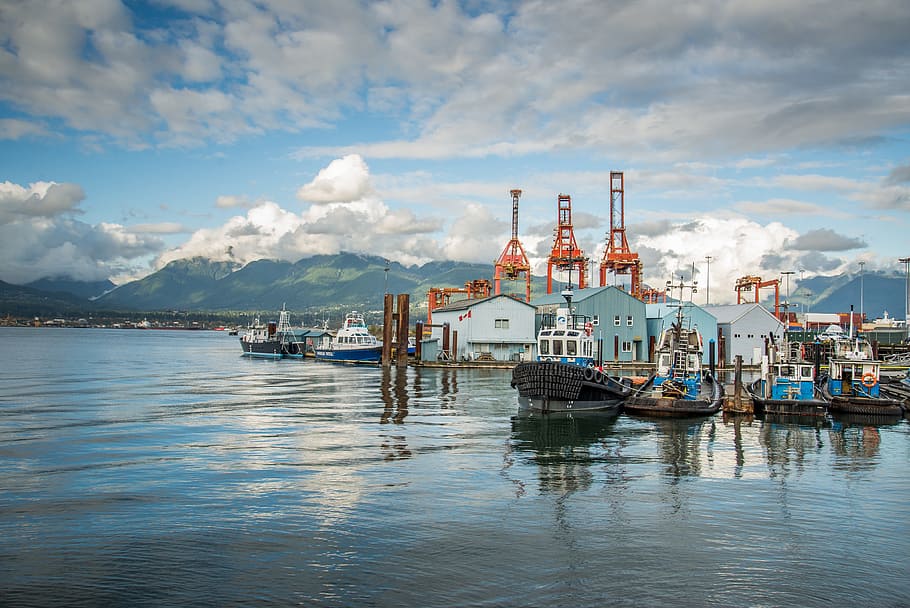 Vancouver, Mountains, Water, crab park, ocean, day, city, view