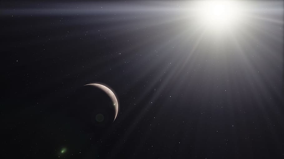 sun, star, planet, bright, sunlight, shine, space, sky, night HD wallpaper