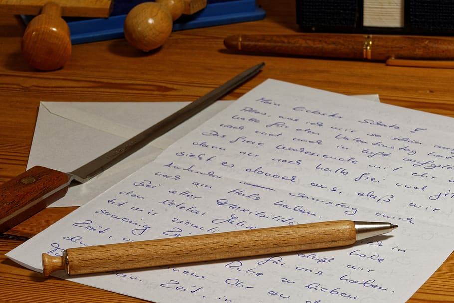 letters, pen, write, paper, message, writing tool, stamp, office HD wallpaper