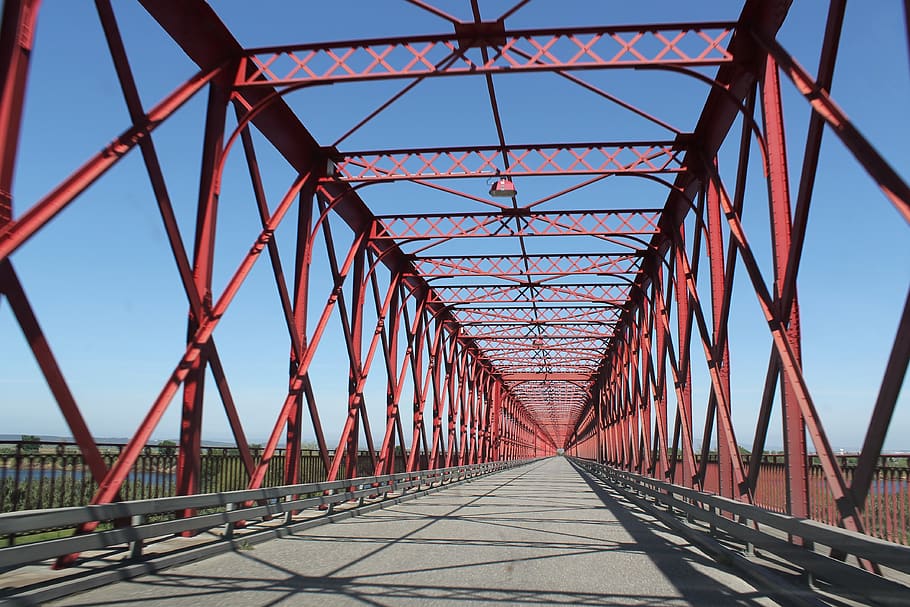 HD wallpaper: bridge, metal, structure, steel, transportation ...