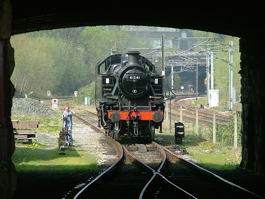 keithley, kwer, railway, steam engine, track, tunnel, up north HD wallpaper