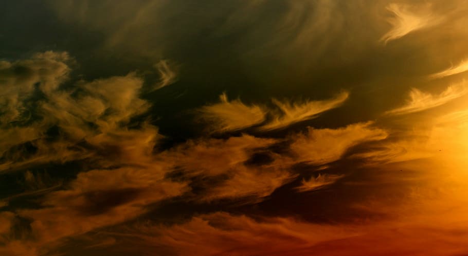 sky, cloud, forms, red, coloring, cloud - sky, cloudscape, abstract backgrounds HD wallpaper