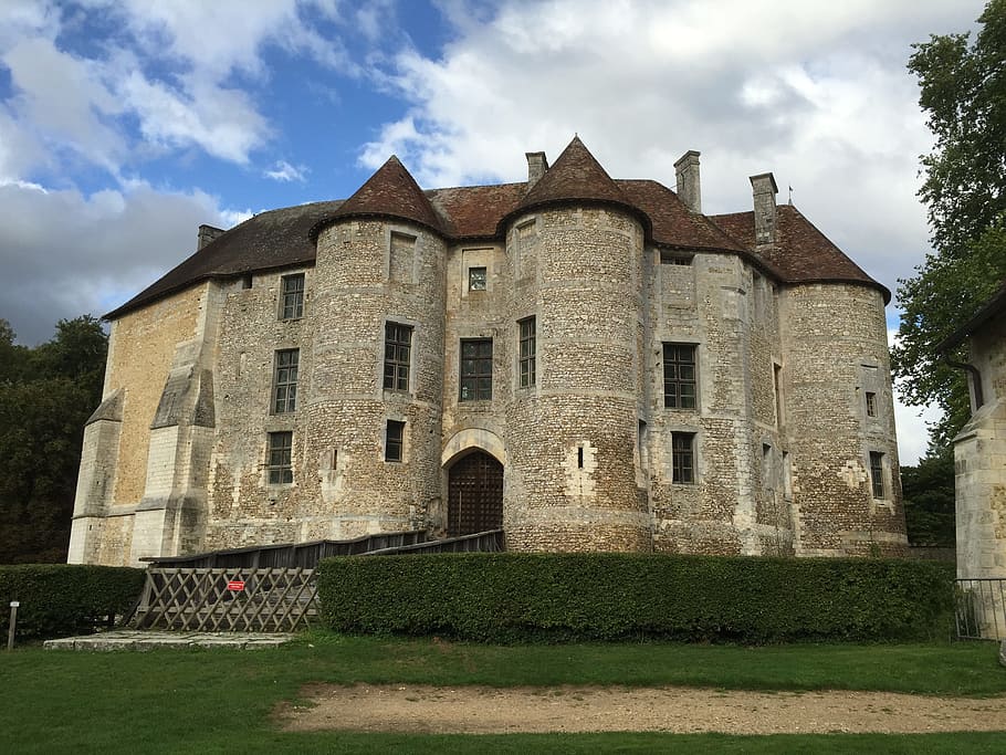 Castle, Harcourt, Keep, Eure, Heritage, building exterior, architecture HD wallpaper
