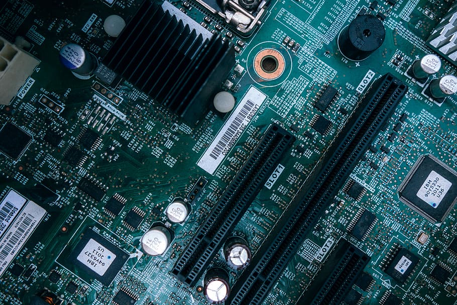 Green Motherboard, green computer motherboard, tech, technology HD wallpaper