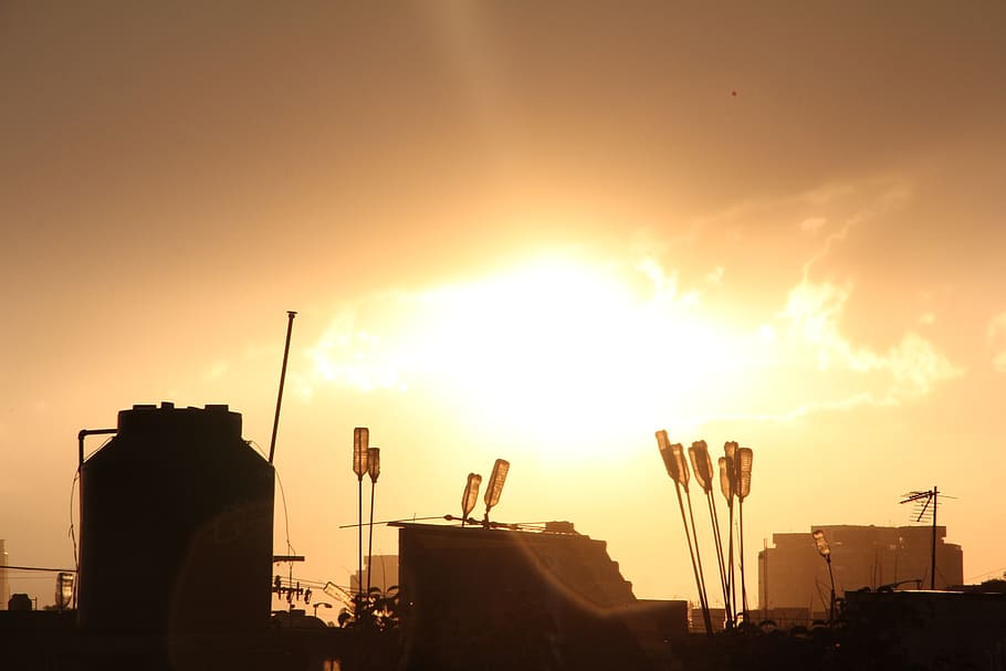 sky, cloud, sunset, industry, building exterior, architecture HD wallpaper