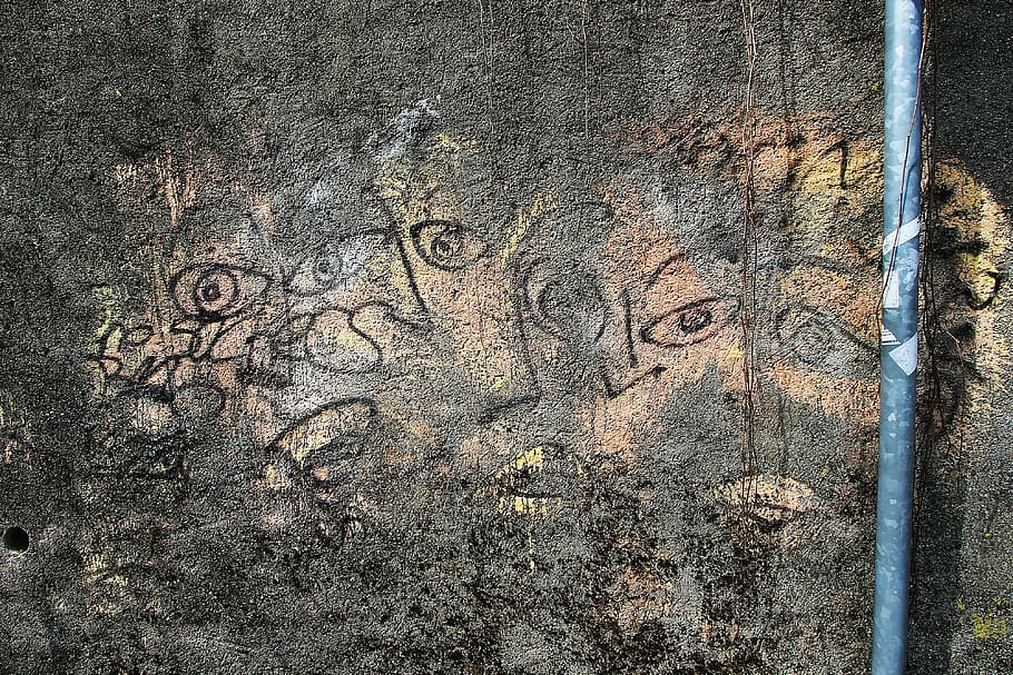graffiti, eyes, monitors, creativity, art and craft, no people HD wallpaper