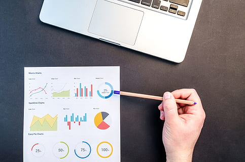 Pie Graph Illustration, charts, computer, data, desk, document HD wallpaper