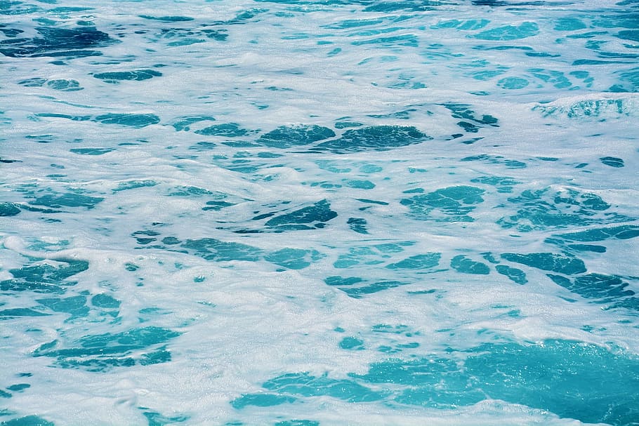 photo of body of water during daytime, blue, waves, ocean, sea HD wallpaper