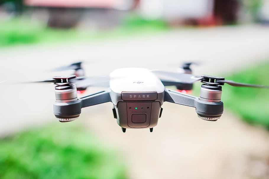 Black Spark Quadcopter, blur, blurred lines, close -up, design HD wallpaper