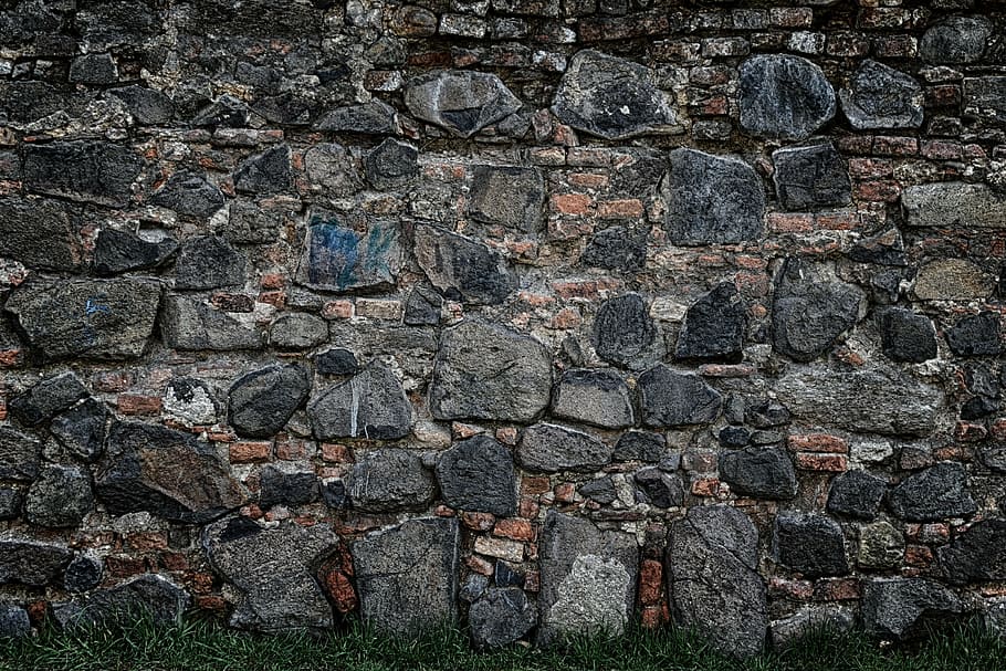 gray and brown concrete wall, brick, stone, background, texture HD wallpaper