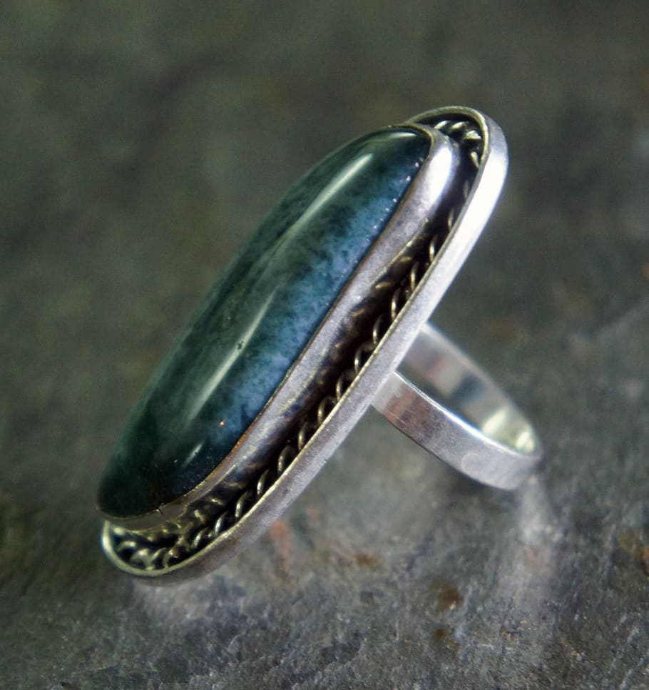 teal, jasper, brown, long, big, huge, silver, metal, jewelry HD wallpaper
