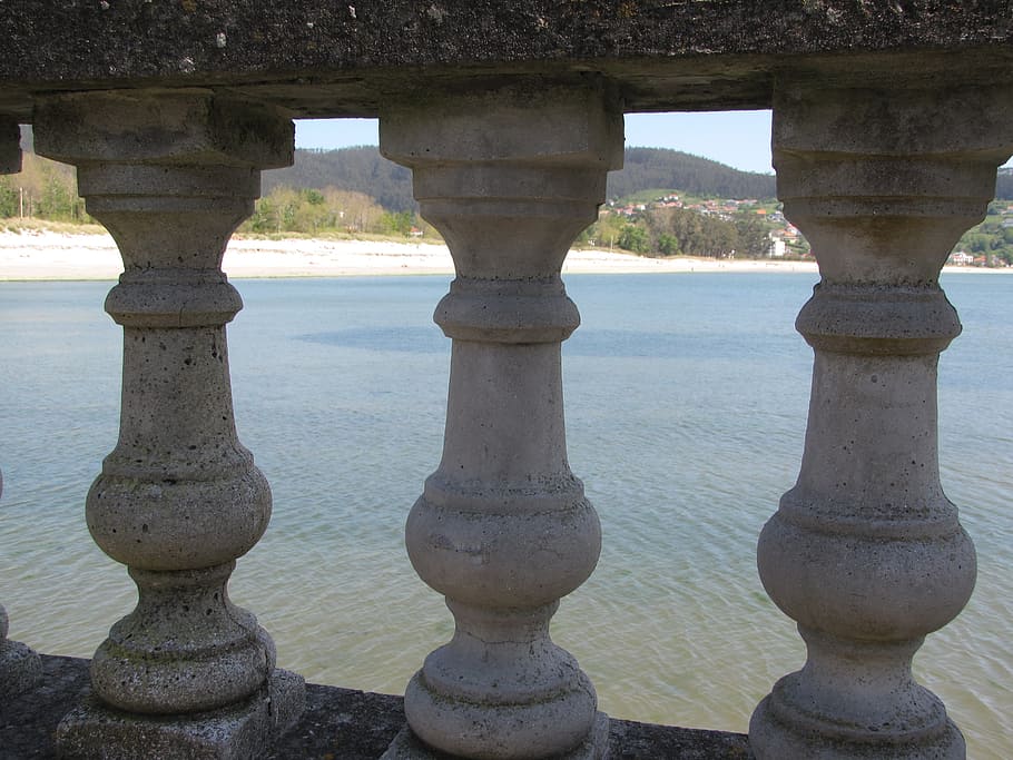 sea, balusters, views, cedeira, beach, landscape, coastal landscape HD wallpaper