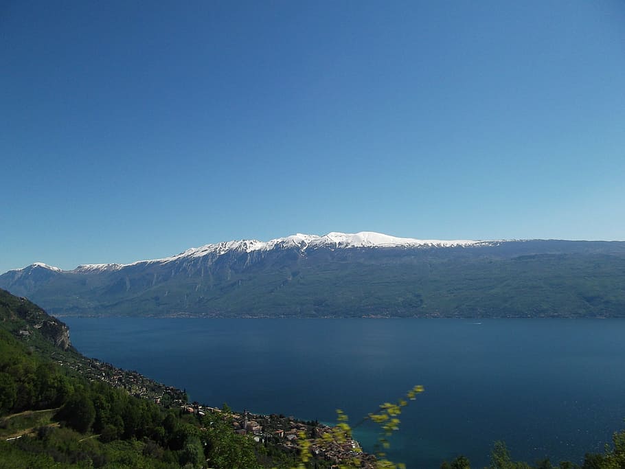 mountain, snow, sun, water, sky, scenics - nature, lake, beauty in nature HD wallpaper