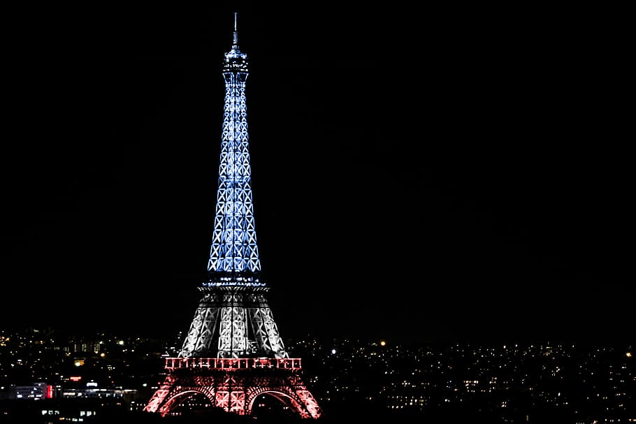 photo of Eiffel Tower, Paris, national day, night, lighting, special