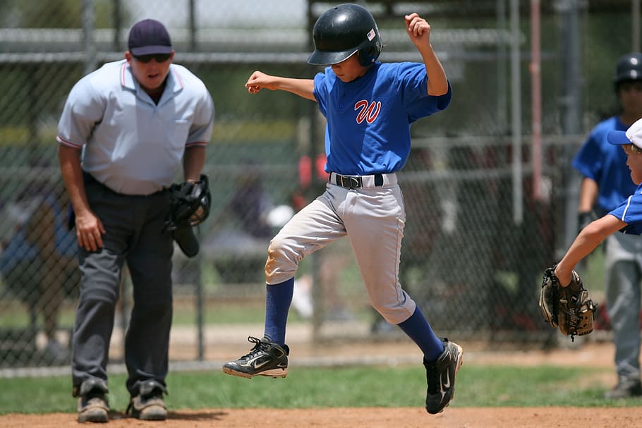 baseball, player, runner, scoring, home plate, sport, team HD wallpaper