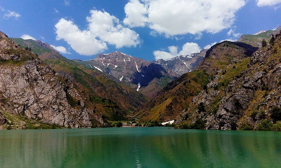 nature, mountain, panoramic, water, sky, landscape, travel HD wallpaper