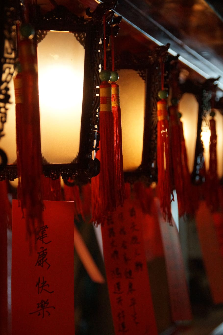 temple, china, light, red, text, hanging, lighting equipment HD wallpaper