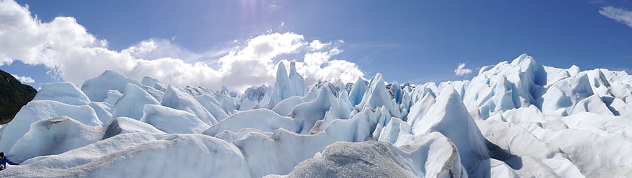 low angle photo of cliff covered with snow, Perito Moreno, Ice Formation, HD wallpaper