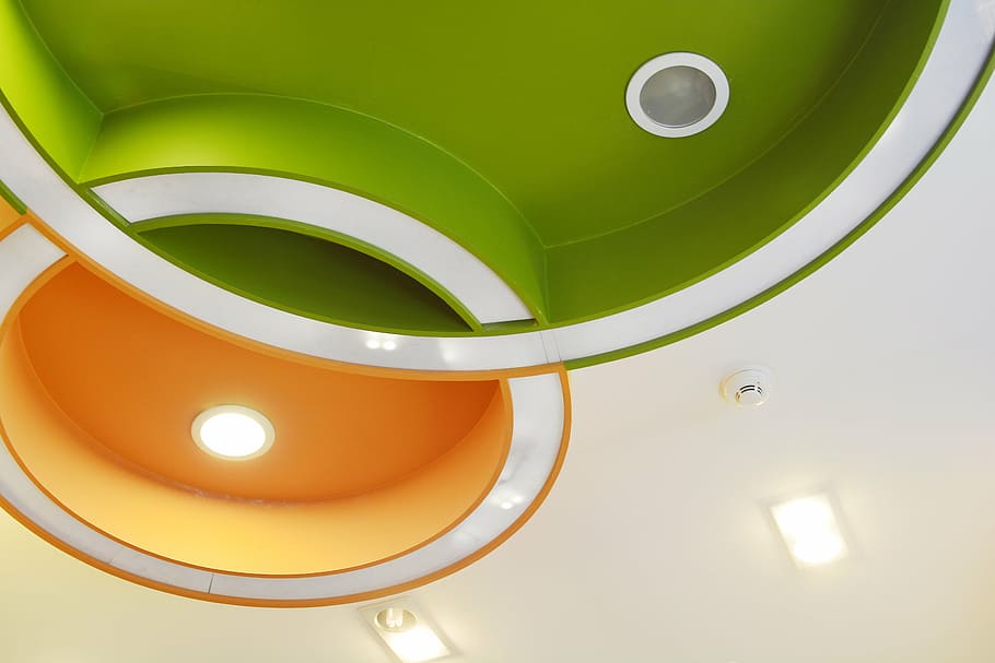 ceiling, interior, indoor, atmosphere, lighting, warm, technology HD wallpaper